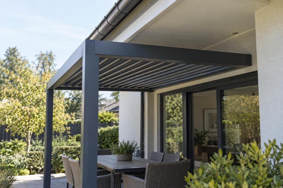 Ryms en pergola under en låg takfot?