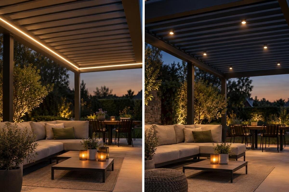 LED-list eller spotbelysning – vad passar pergolan?