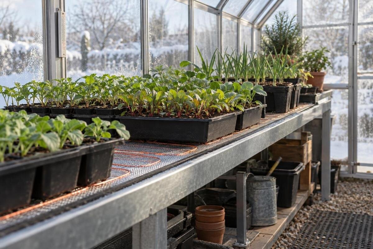Rotzonsvärme eller uppvärmt växthus för plantor?