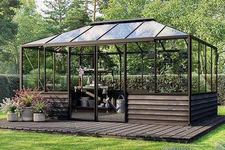 Pyramidväxthus på Mur – Premium Aluminiumväxthus | Fonstershop