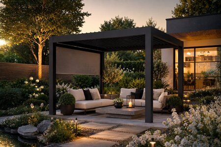 Modern pergola, uterum & växthus i aluminium – Inspiration för svenska hem | Fönstershop