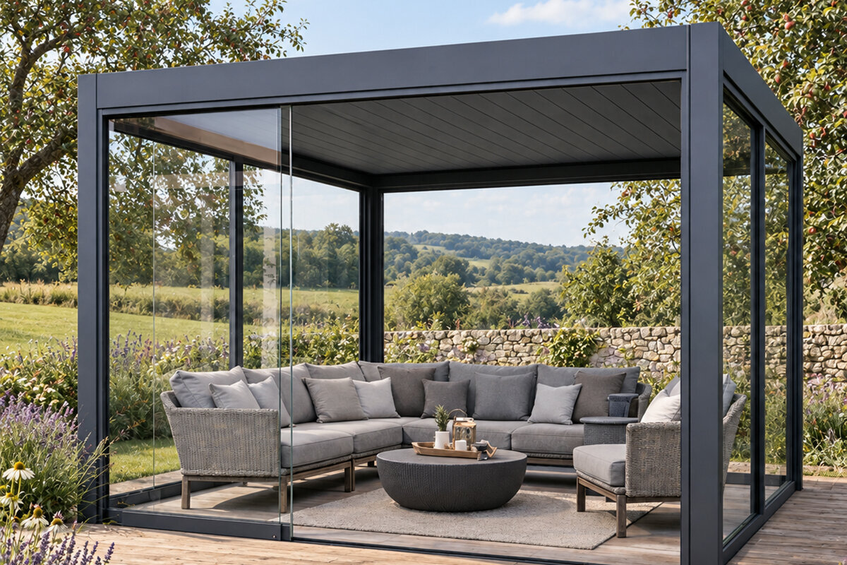 Så rengör och underhåller du en pergola i aluminium